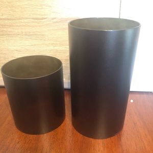 Gold Canyon Black Glass Chimney Set of 2